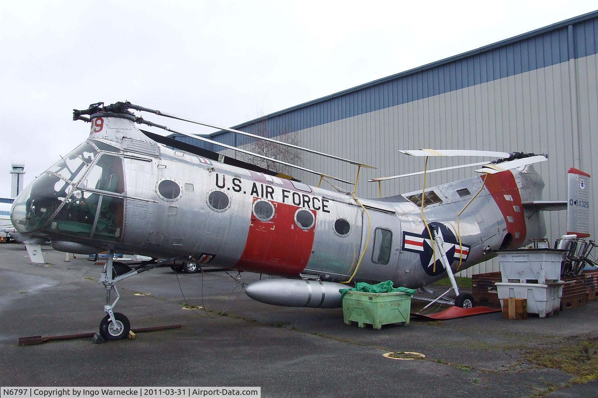 N6797, 1953 Vertol H-21B Workhorse C/N B.116, Piasecki H-21B (CH-21B) Workhorse/Shawnee at the Museum of Flight Restoration Center, Everett WA