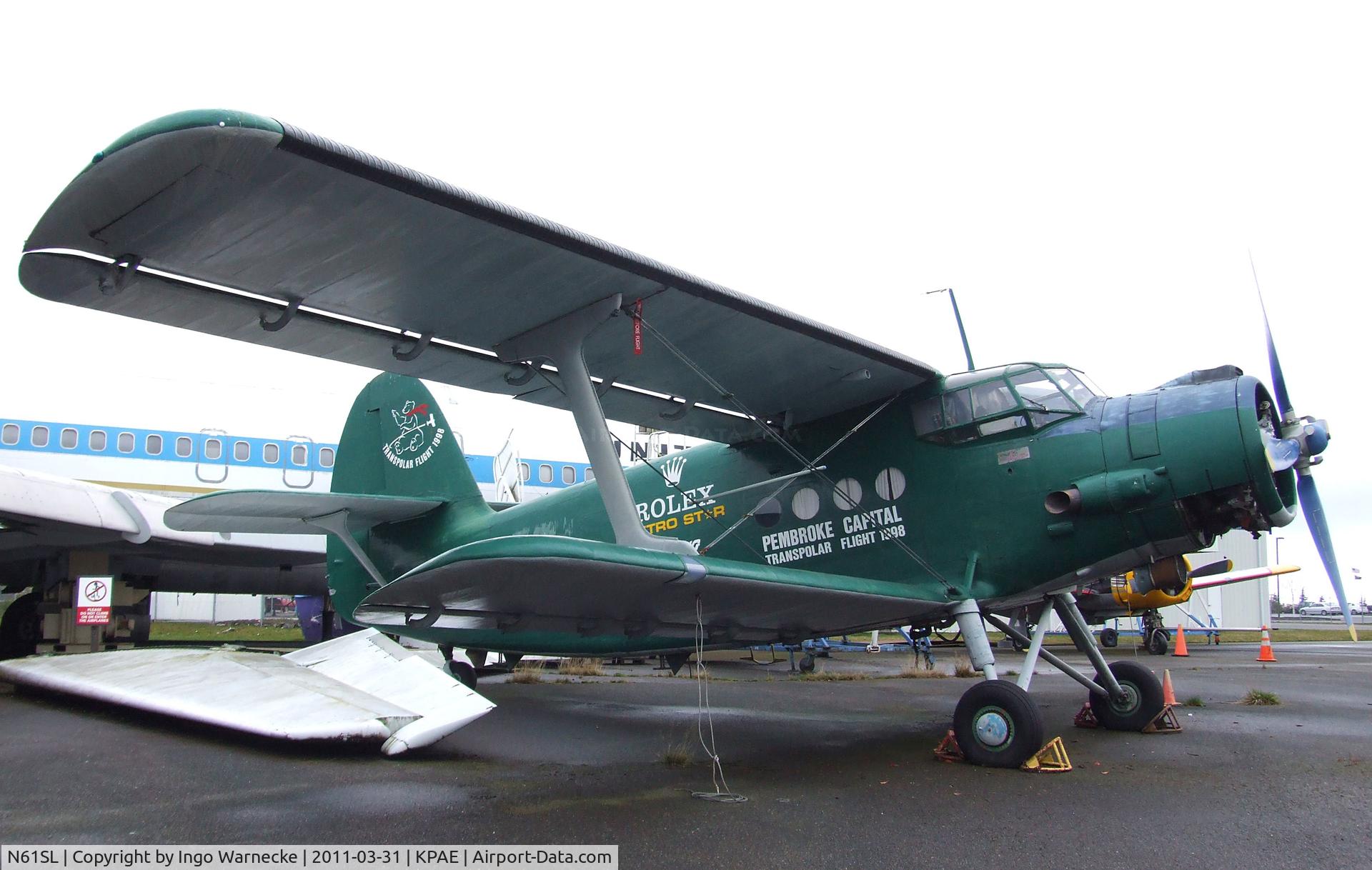 N61SL, 1977 Antonov An-2 C/N 1G17527, Antonov An-2 COLT at the Museum of Flight Restoration Center, Everett WA