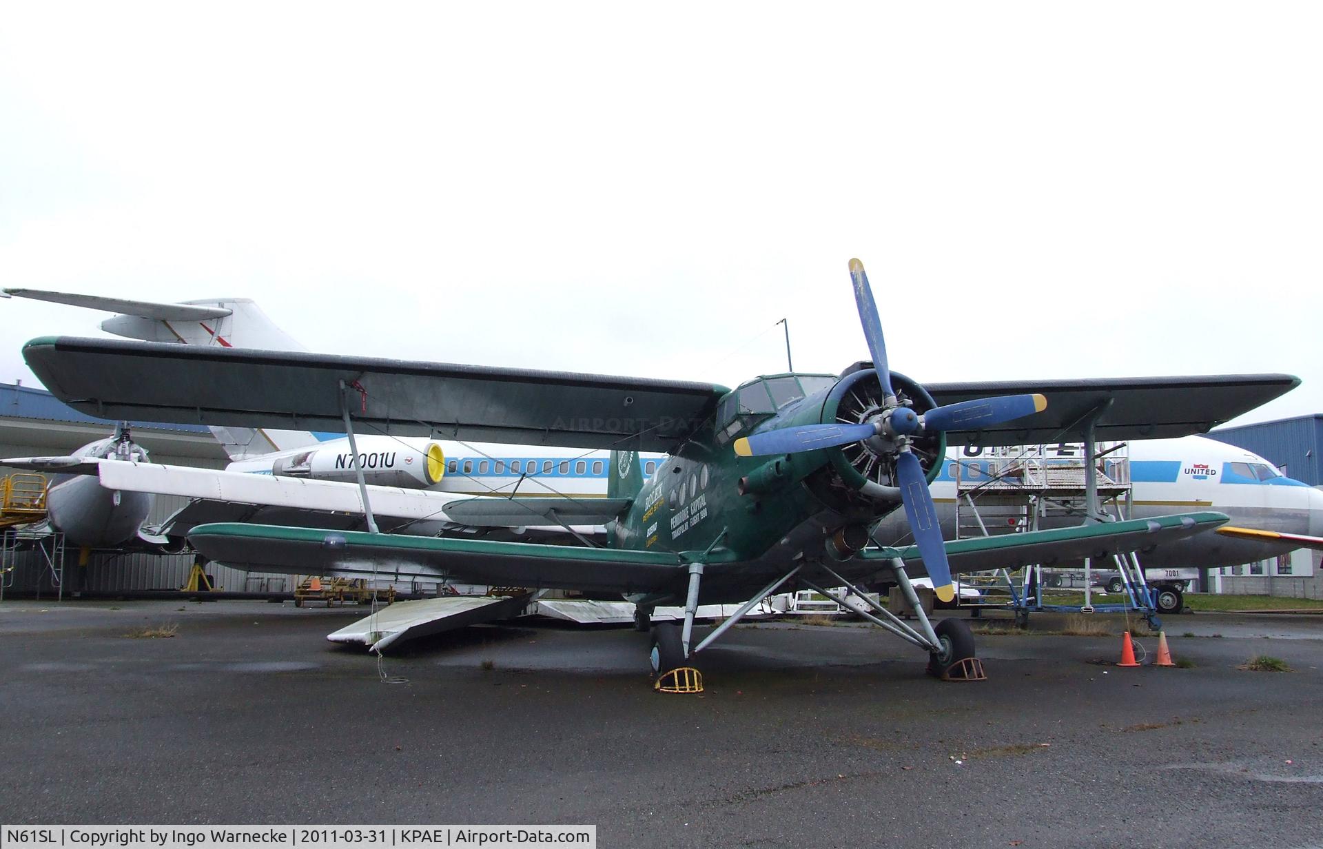 N61SL, 1977 Antonov An-2 C/N 1G17527, Antonov An-2 COLT at the Museum of Flight Restoration Center, Everett WA