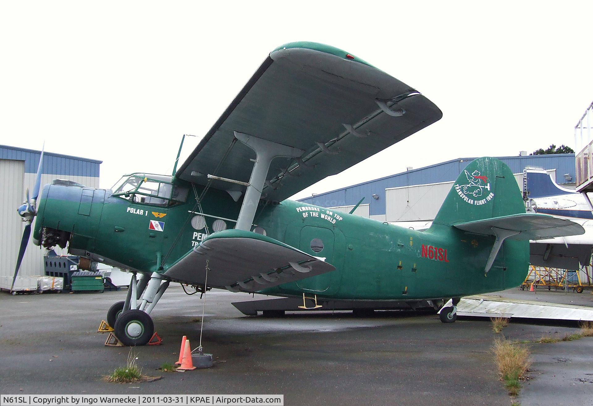 N61SL, 1977 Antonov An-2 C/N 1G17527, Antonov An-2 COLT at the Museum of Flight Restoration Center, Everett WA