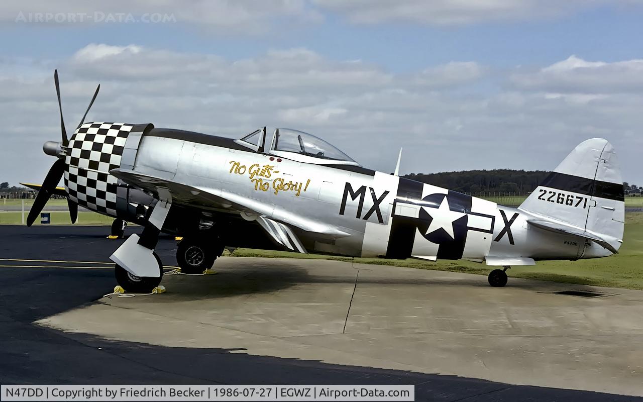 N47DD, 1945 Republic P-47D Thunderbolt C/N 399-55731, flightline at RAF Alconbury