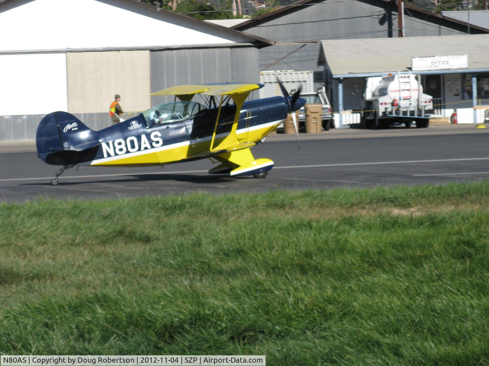 N80AS, 1992 Pitts S-2B Special C/N 5244, 1992 Pitts Aerobatics S-2B. Lycoming AEIO-540, another landing roll & touch and go