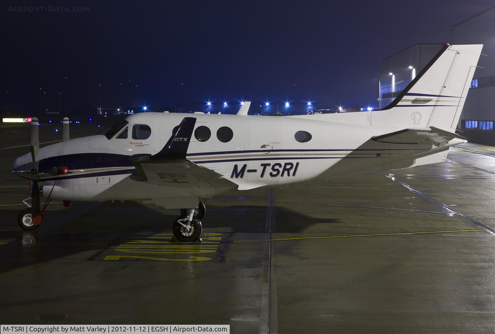 M-TSRI, Hawker Beechcraft C90GTI King Air C/N LJ-2033, Sat on stand at SaxonAir.