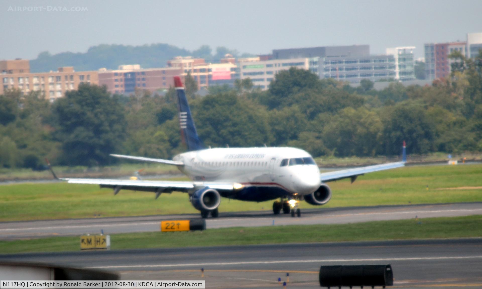 N117HQ, 2007 Embraer 175LR (ERJ-170-200LR) C/N 17000184, Turning off the rwy DCA