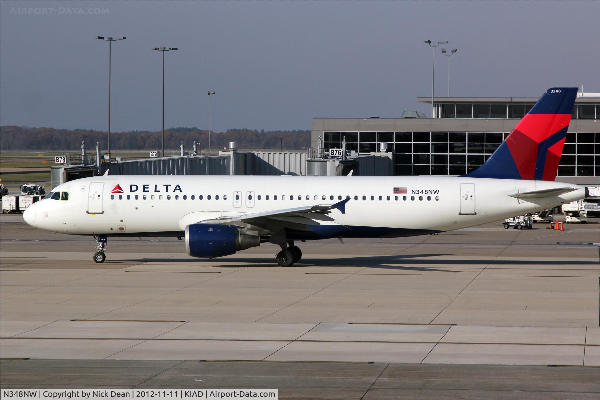 N348NW, 1993 Airbus A320-212 C/N 410, KIAD/IAD