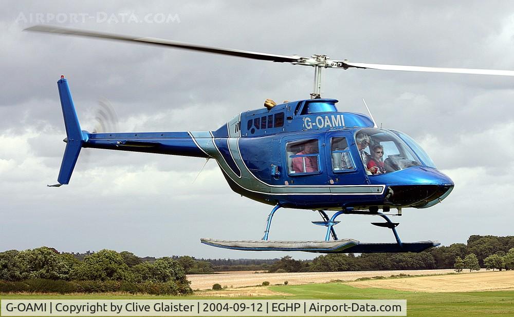 G-OAMI, 1968 Bell 206B JetRanger II C/N 464, Ex: N2261W > G-BAUN > VR-BIA > 5N-AOU > G-BAUN > 5N-BAY > G-BAUN > G-OAMI - Originally owned to, Ben Turner & Son (Helicopters) Ltd in April 1973 as G-BAUN and currently with Techno Solutions Ltd in July 2004 as G-OAMI.