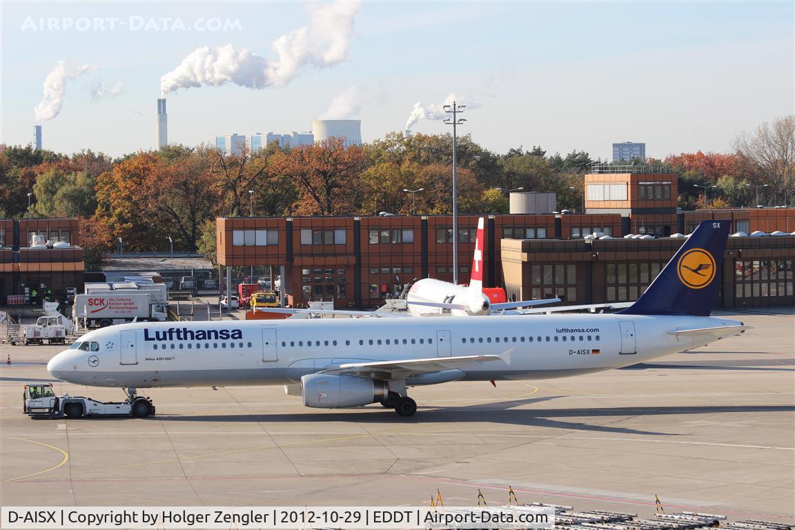 D-AISX, 2009 Airbus A321-231 C/N 4073, Getting pushed back, preparing for taxi to rwy 26L.....