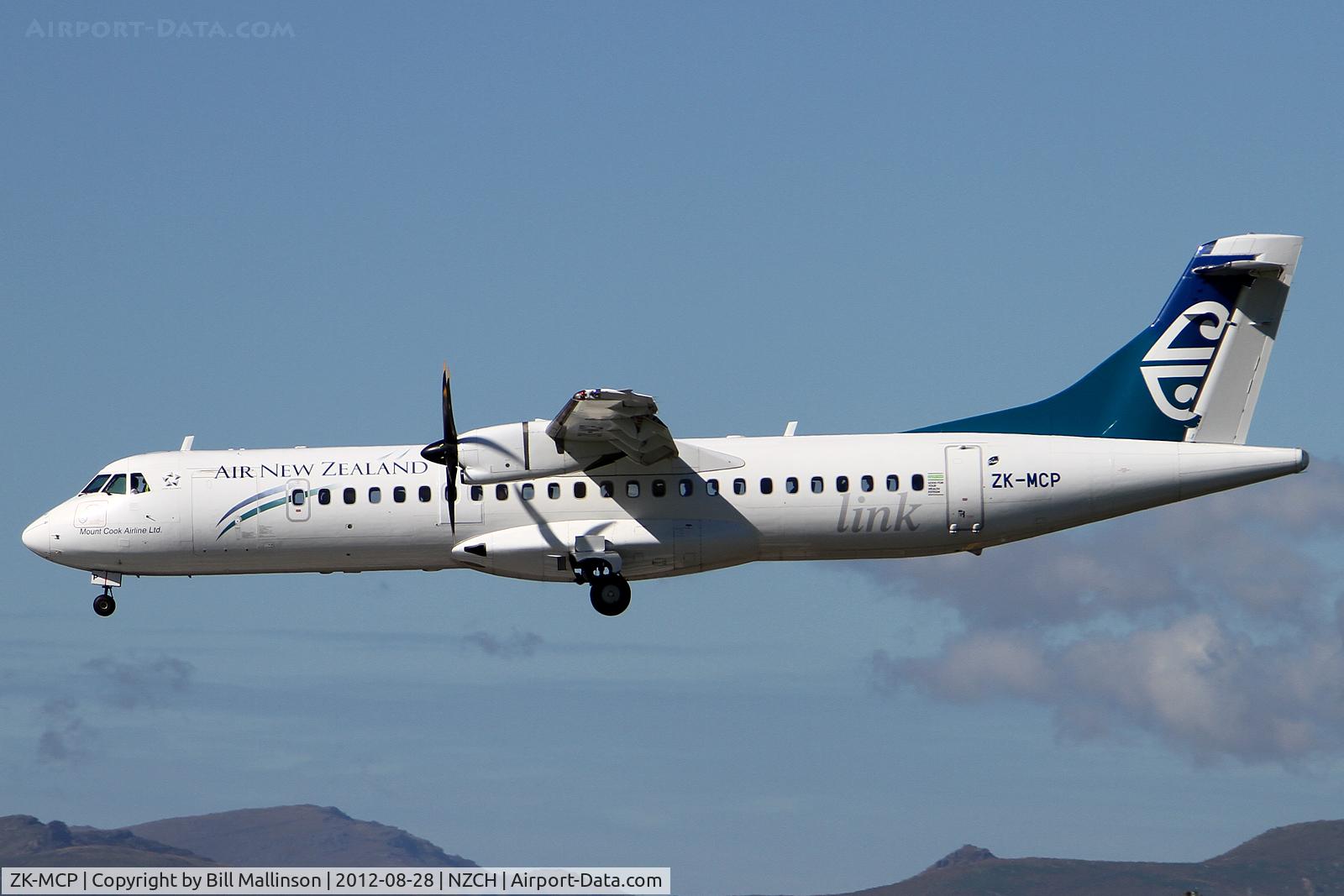 ZK-MCP, 2000 ATR 72-212A C/N 630, grey rudder