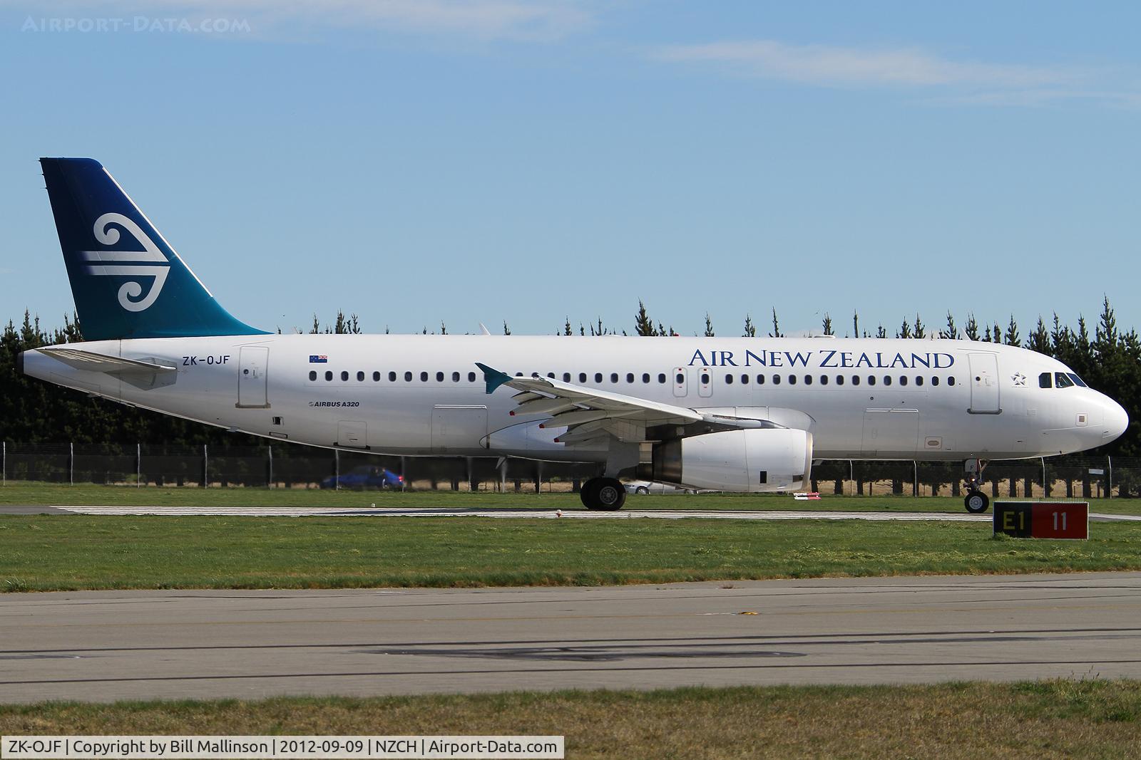 ZK-OJF, 2003 Airbus A320-232 C/N 2153, taxi from 29