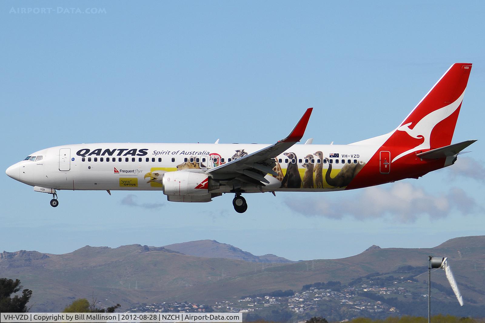 VH-VZD, 2008 Boeing 737-838 C/N 34198, into 02