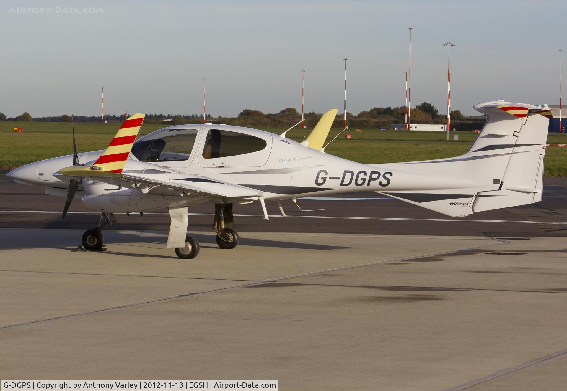G-DGPS, 2008 Diamond DA-42 Twin Star C/N 42.355, Sat on stand at SaxonAir.