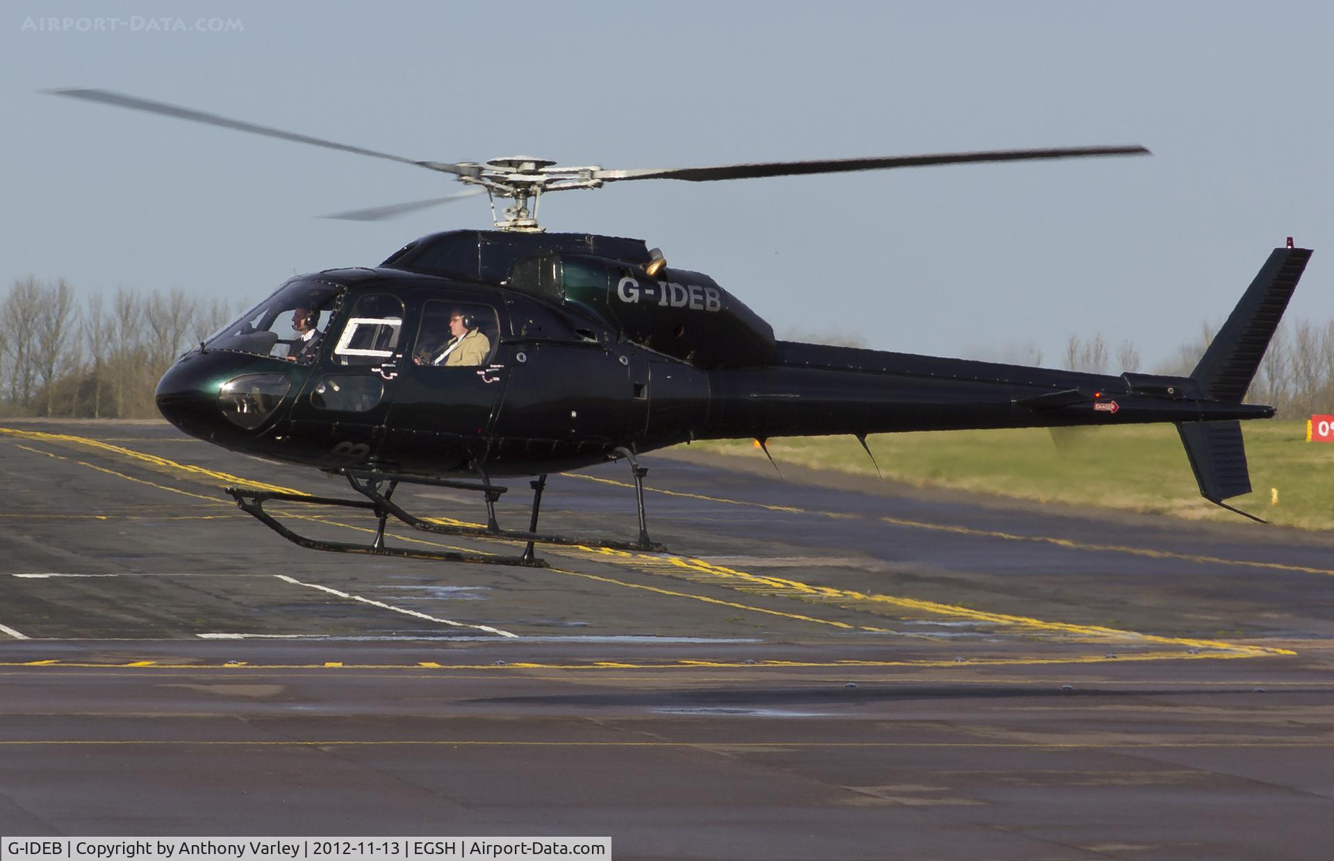 G-IDEB, 1982 Aerospatiale AS-355F-1 Twin Ecureuil C/N 5192, Arriving at SaxonAir.