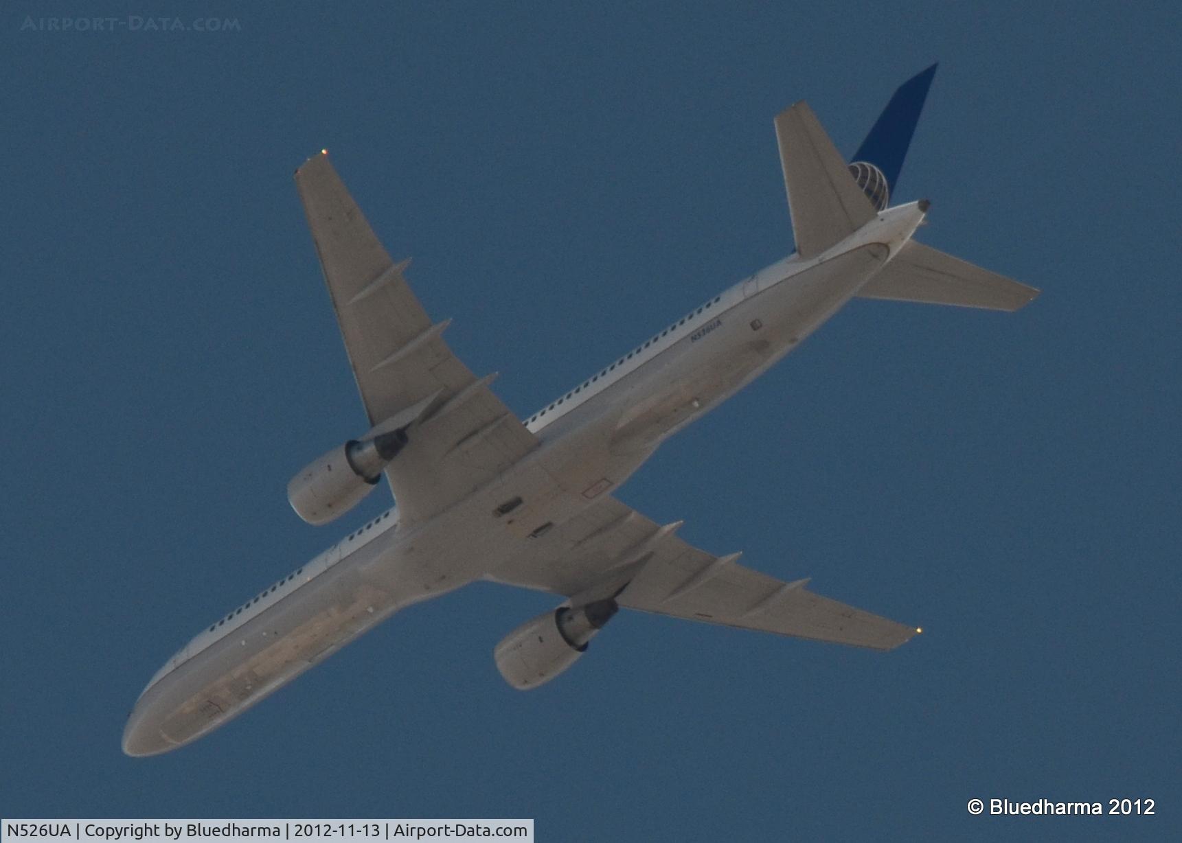 N526UA, 1991 Boeing 757-222 C/N 24994, Flying over Lakewood, CO
