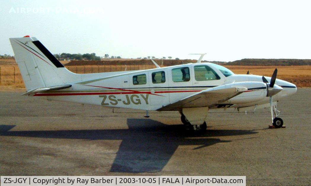 ZS-JGY, 1973 Beech 58 Baron Baron C/N TH-303, Beech 58 Baron [TH-303] Lanseria~ZS 05/10/2003.