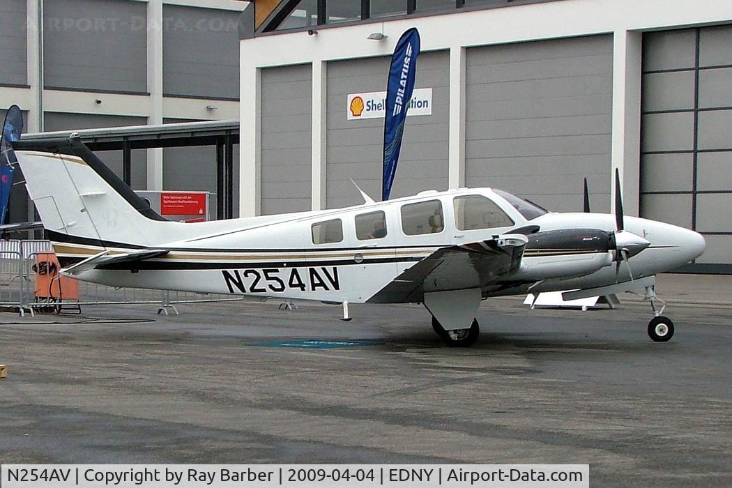 N254AV, 2000 Hawker Beechcraft Corp G58 Baron C/N TH-2254, Beech G58 Baron [TH-2254] Friedrichshafen~D 04/04/2009