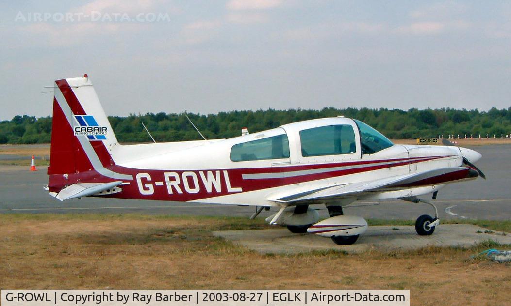 G-ROWL, 1977 Grumman American AA-5B Tiger C/N AA5B-0595, Grumman American AA-5B Tiger [AA5B-0595] Blackbushe~G 27/08/2003.