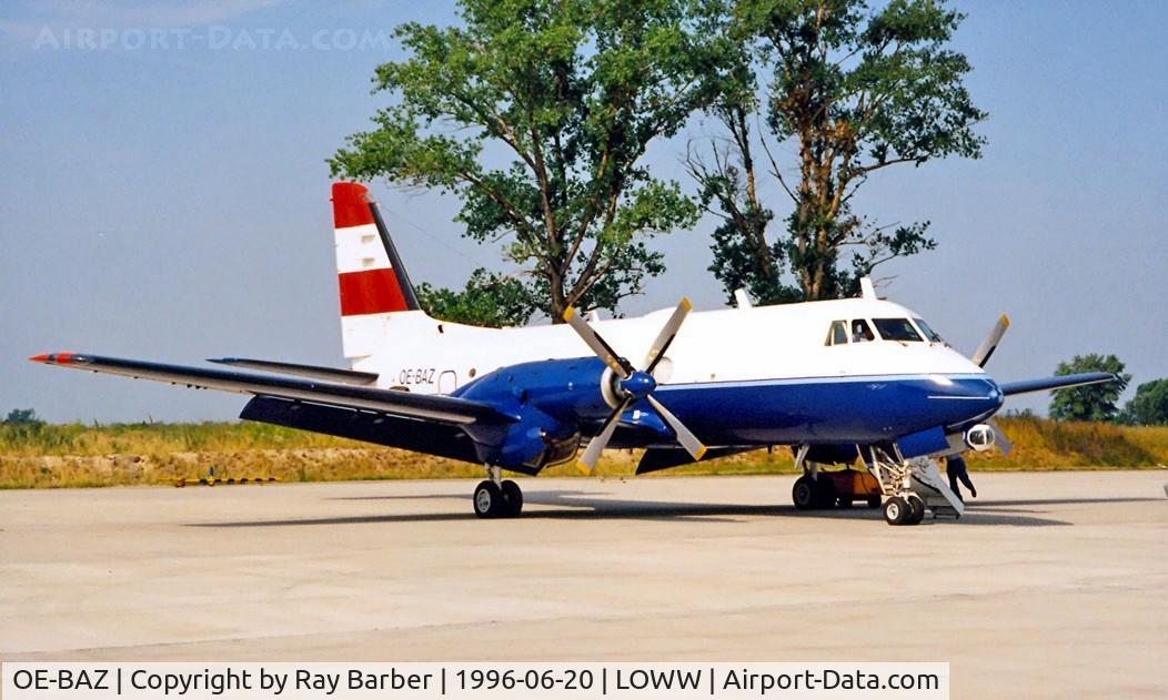 OE-BAZ, 1959 Grumman G159 Gulfstream I C/N 023, Grumman G-159 Gulfstream I [23] (Austrian CAA) Vienna-Schwechat~OE 20/06/1996