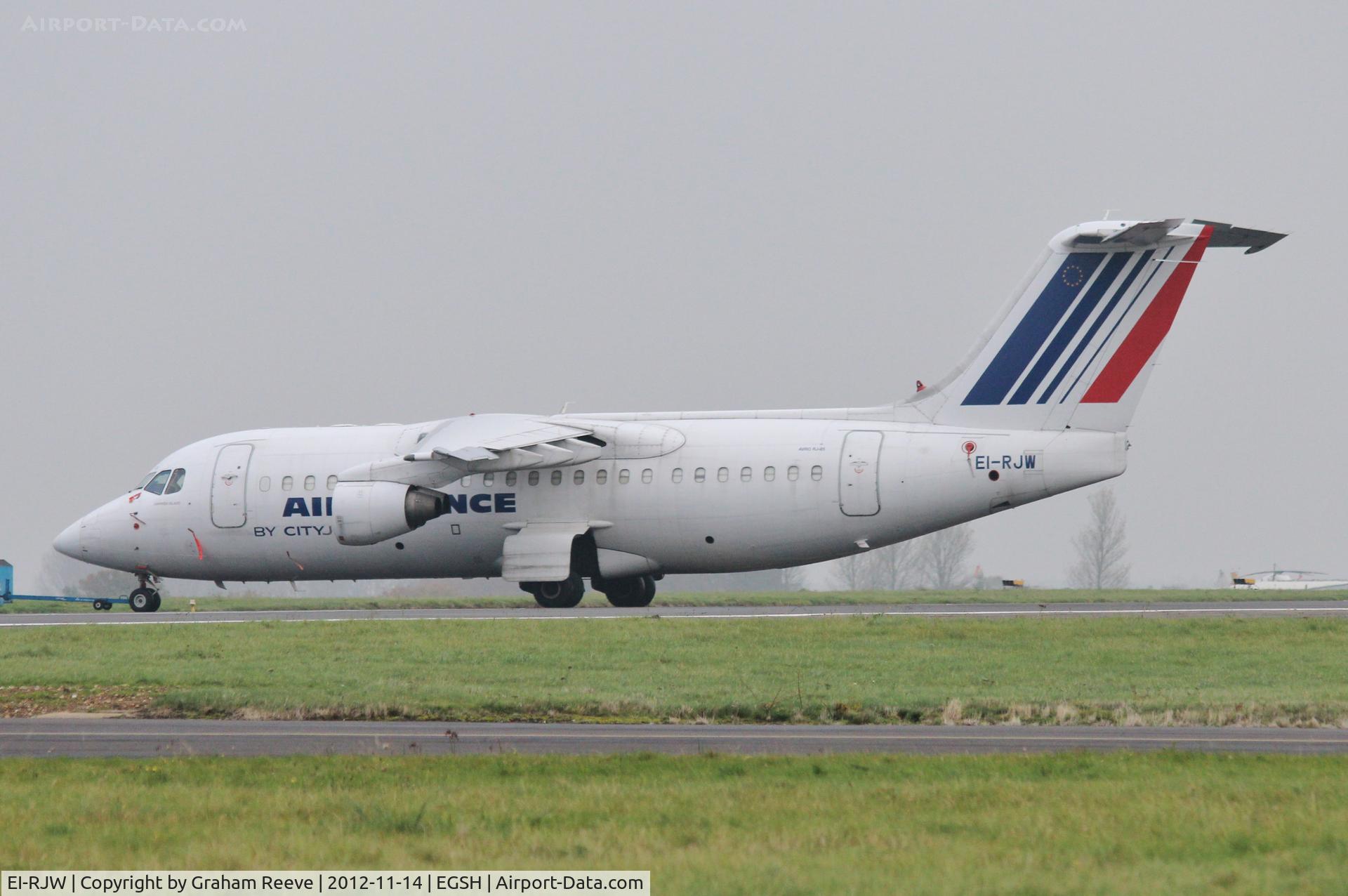 EI-RJW, 2000 British Aerospace Avro 146-RJ85A C/N E2371, Under tow to the storeage area.