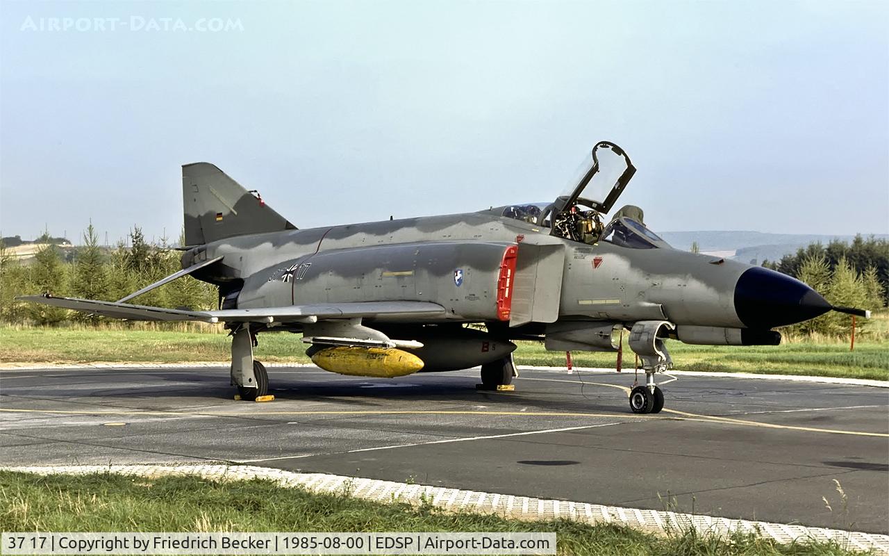 37 17, 1972 McDonnell Douglas F-4F Phantom II C/N 4390, transient at Fliegerhorst Pferdsfeld