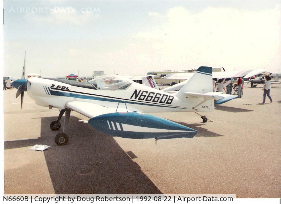 N6660B, 1976 Zlin Z-50LA C/N 0004, 1976 Moravan Zlin Z50 LA AKROBAT aerobatic aircraft at Camarillo EAA Air Show, Lycoming AEIO-540-D4B5 260 Hp, symmetrical airfoil wing. negligible dihedral high-performance 