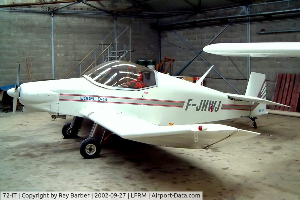 72-IT, Jodel D-18 C/N 17, Jodel D.18 [17] Le Mans~F 27/09/2002. F-JHWJ is the owners radio call sign and can be used on all aircraft owned by the individual. 