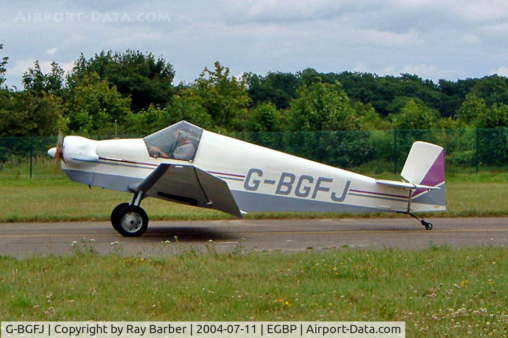 G-BGFJ, 1982 Jodel D-9 Bebe C/N PFA 1324, Jodel D.9 Bebe [PFA 1324] Kemble~G 11/07/2004. Seen taxiing for departure.