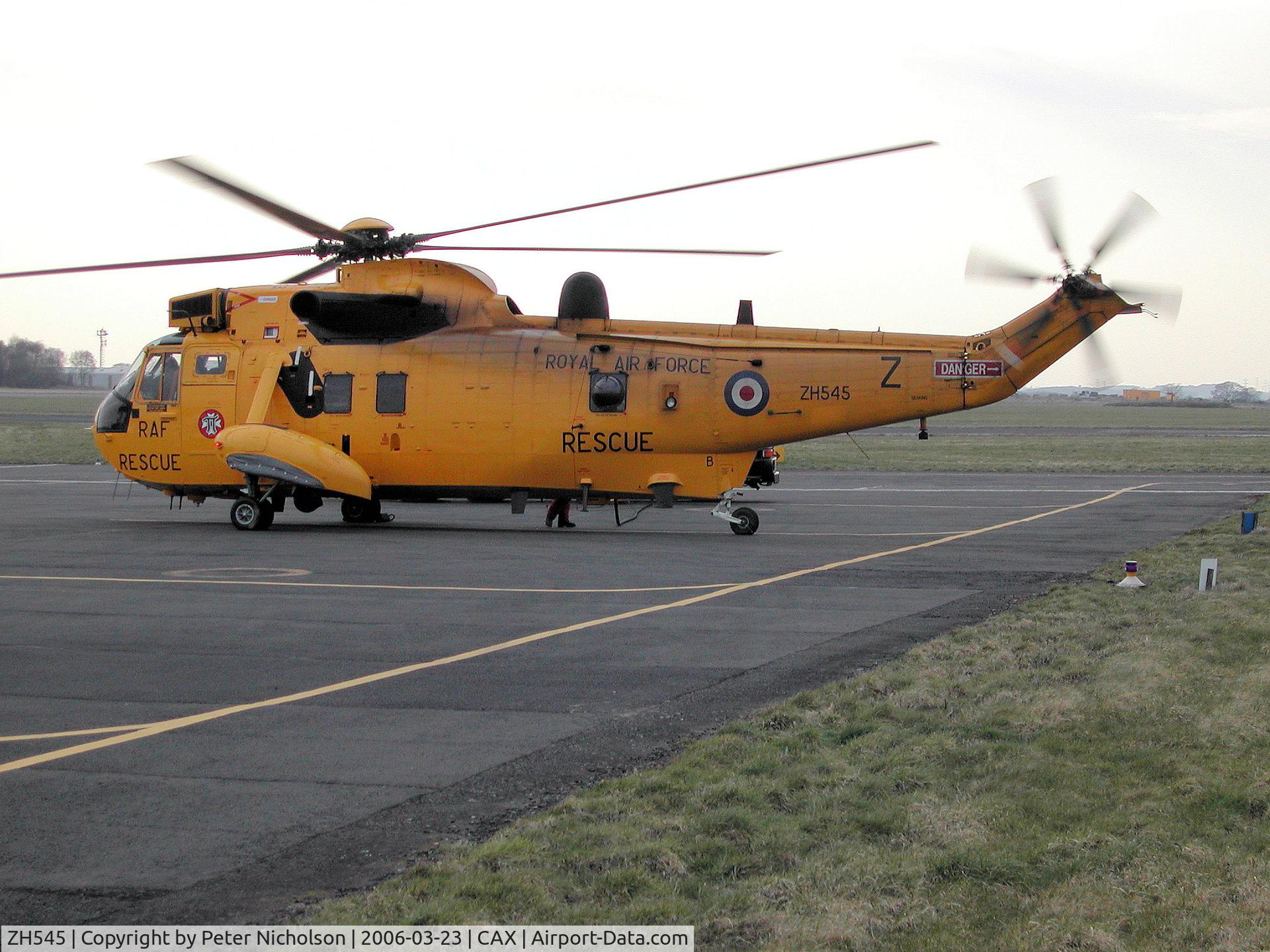 ZH545, 1997 Westland Sea King HAR.3A C/N WA1011, Sea King HAR.3A of 202 Squadron at RAF Boulmer visiting Carlisle in the Spring of 2006.