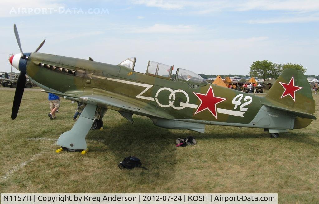 N1157H, 1994 Yakovlev Yak-9U-M C/N 0470402, EAA AirVenture 2012
