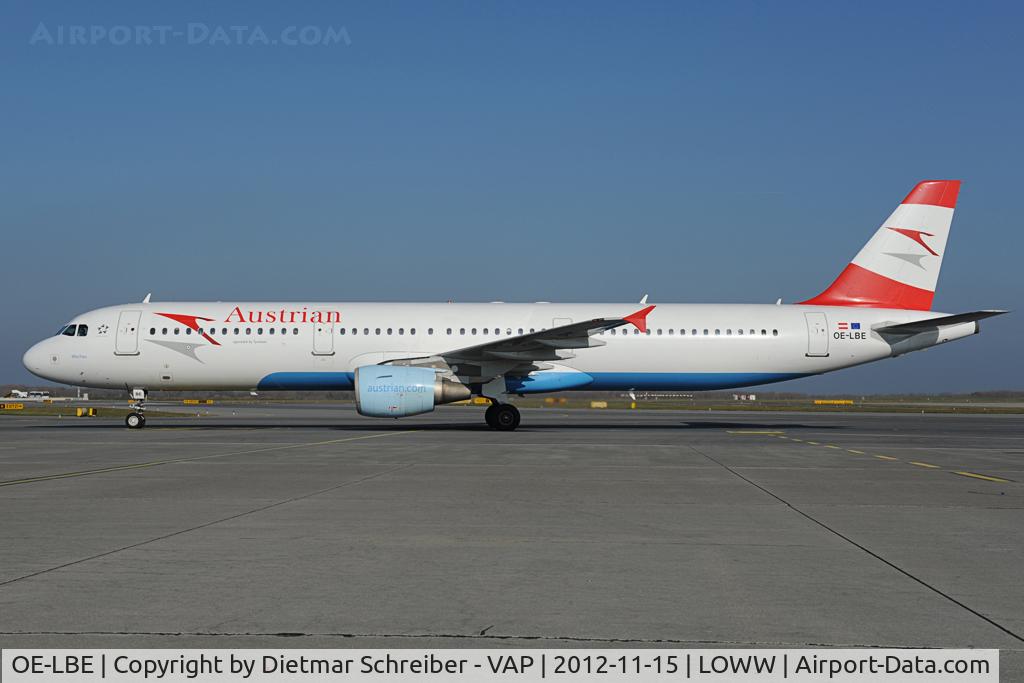 OE-LBE, 1998 Airbus A321-211 C/N 935, Airbus A321 Austrian Airlines with operated by Tyrolean Airways sticker