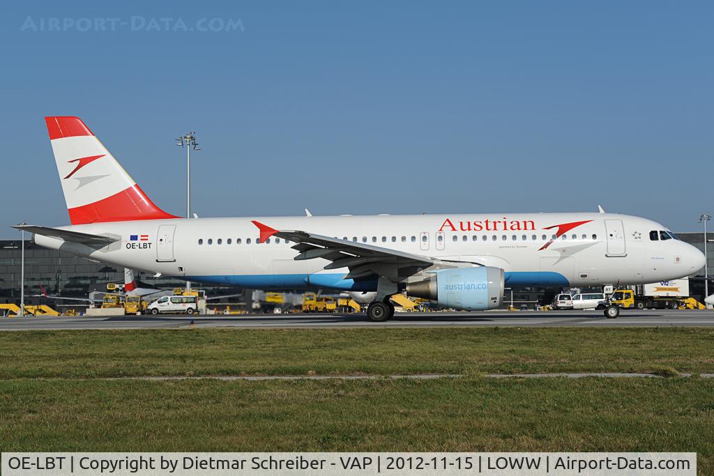 OE-LBT, 2000 Airbus A320-214 C/N 1387, Airbus A320 Austrian Airlines with operated by Tyrolean Airways sticker