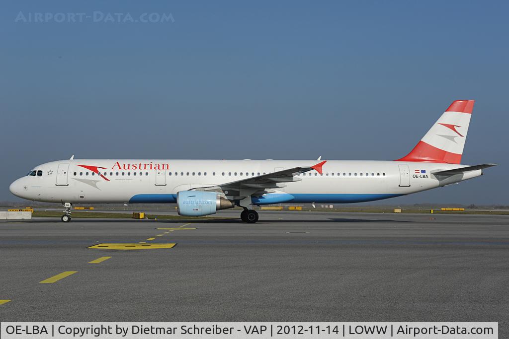 OE-LBA, 1995 Airbus A321-111 C/N 552, Airbus A321 Austrian Airlines with operated by Tyrolean Airways sticker