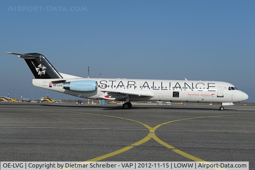 OE-LVG, 1994 Fokker 100 (F-28-0100) C/N 11520, Fokker 100 Austrian Arrows with operated by Tyrolean Airways sticker
