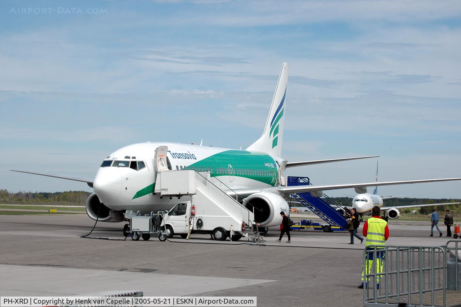PH-XRD, 2003 Boeing 737-7K2 C/N 30659, Transavia Airlines Boeing 737-700 at the platform of Skavsta airport, Nyköping, Sweden.