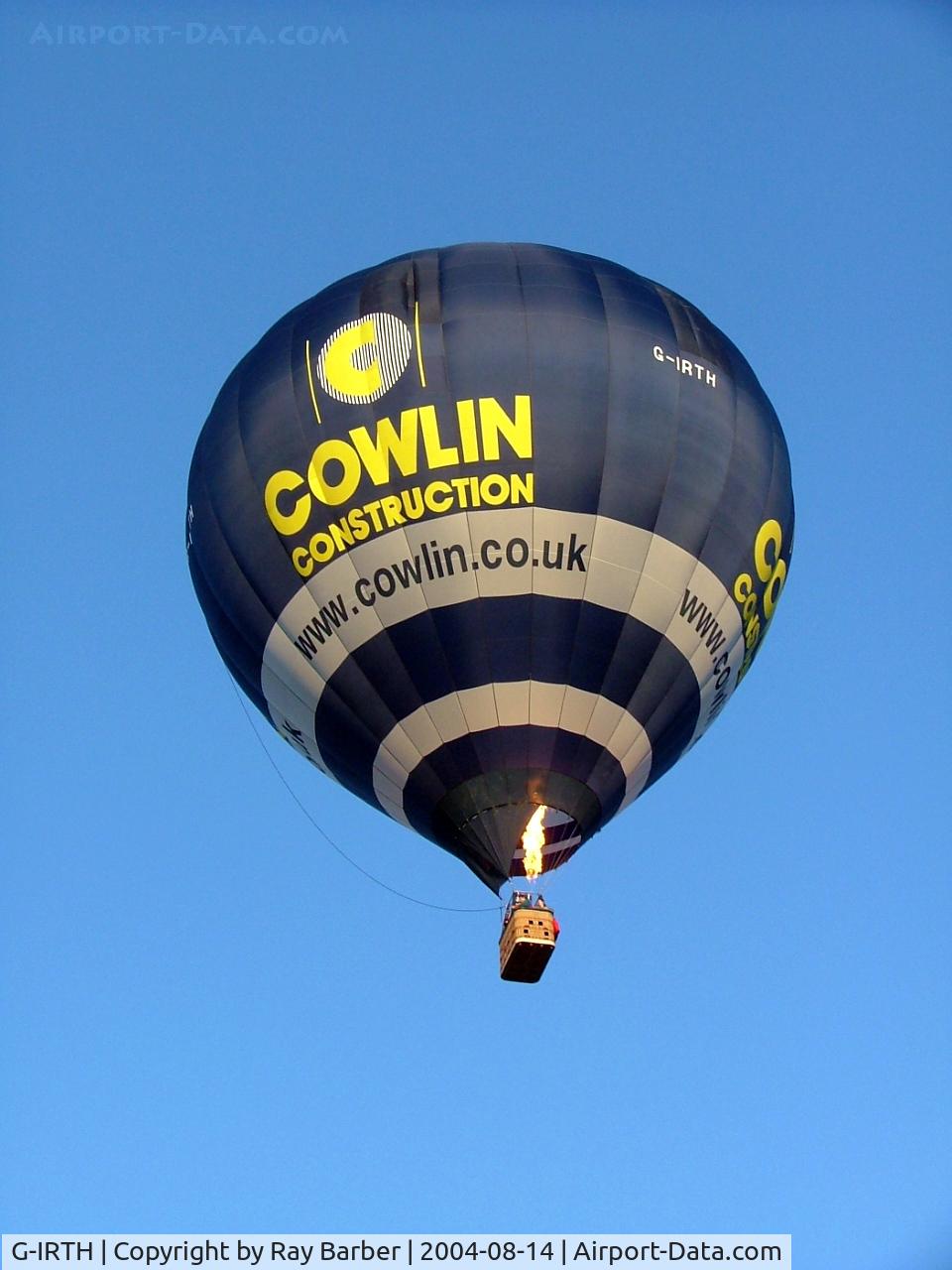 G-IRTH, 2001 Lindstrand Balloons LBL 150A C/N 772, Lindstrand LBL-150A [772] Ashton Court-Bristol~G 14/08/2004