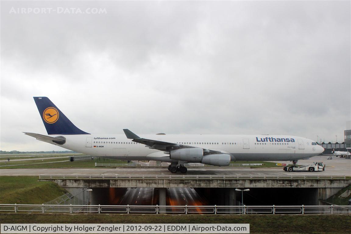 D-AIGM, 1997 Airbus A340-313 C/N 158, A long-range liner is entering entry S7......