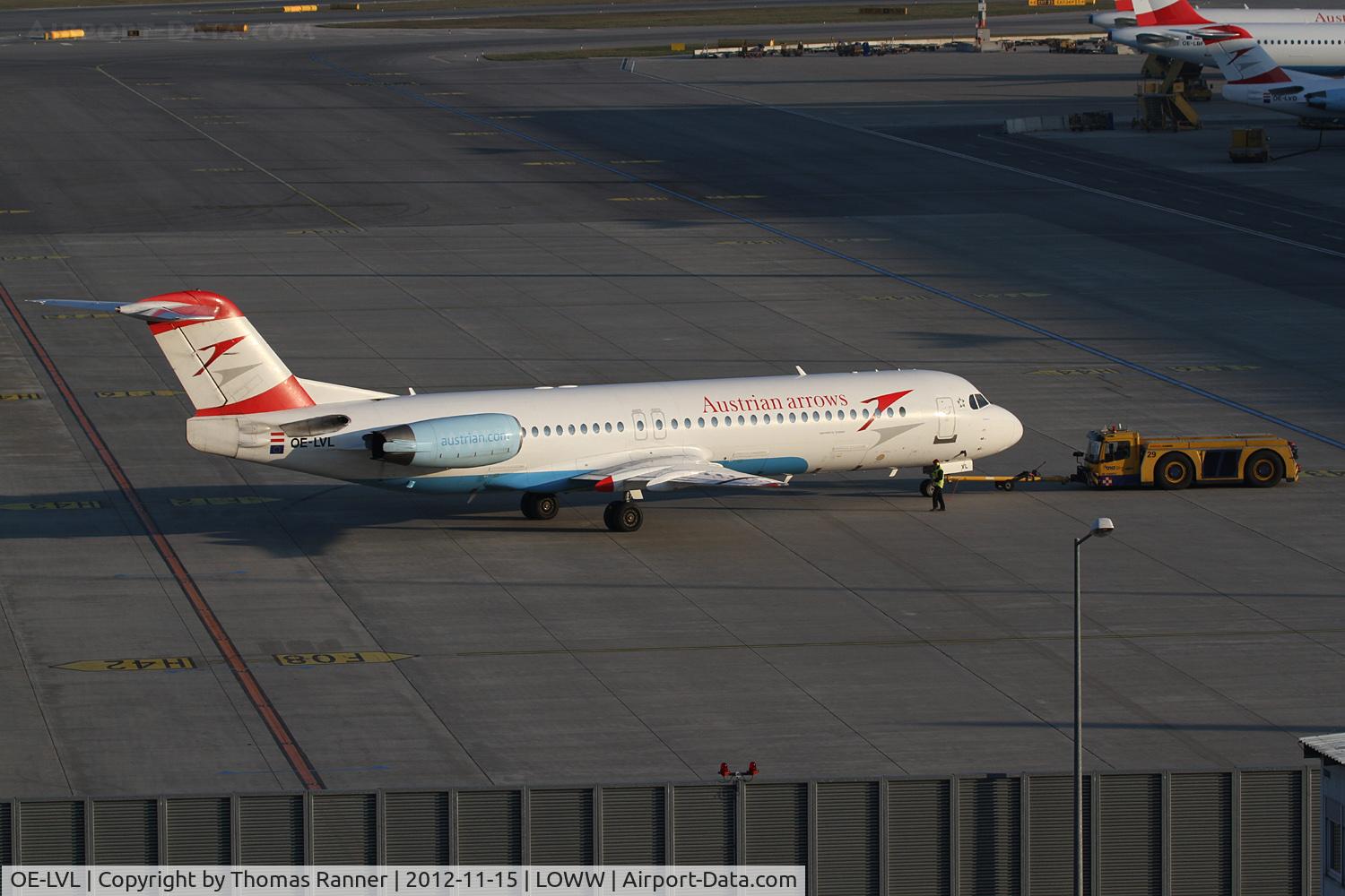 OE-LVL, 1992 Fokker 100 (F-28-0100) C/N 11404, Austrian Arrows Fokker 100