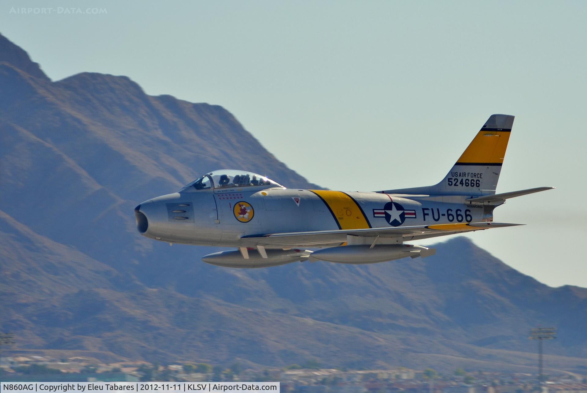 N860AG, 1952 North American F-86F Sabre C/N 191-362 (52-4666), Taken at the Aviation Nation 2012 at Nellis Air Force Base, Nevada.