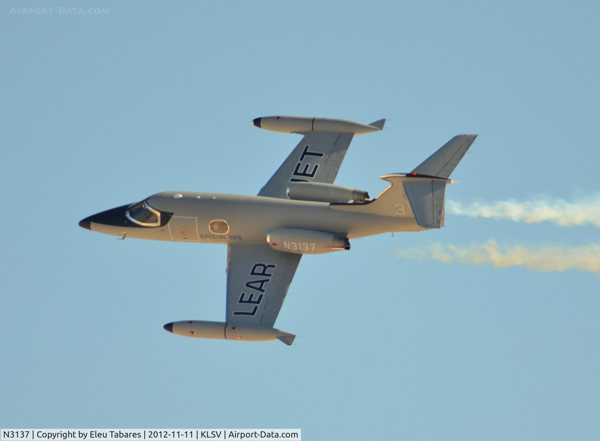 N3137, 1966 Learjet 24 C/N 123, Taken during Aviation Nation 2012 at Nellis Air Force Base, Nevada.
