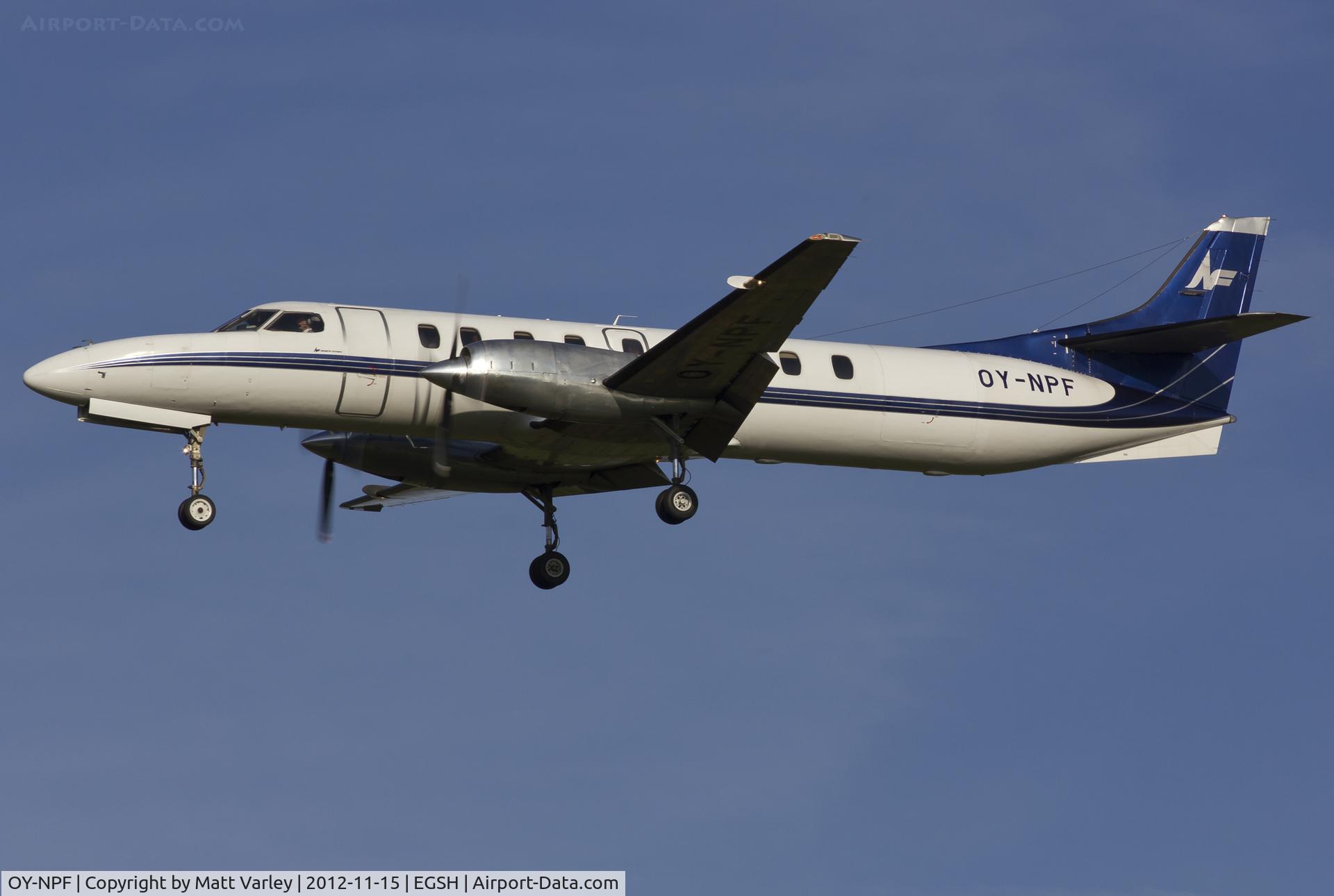 OY-NPF, 1995 Fairchild SA-227DC Metro 23 C/N DC-880B, Arriving at EGSH.