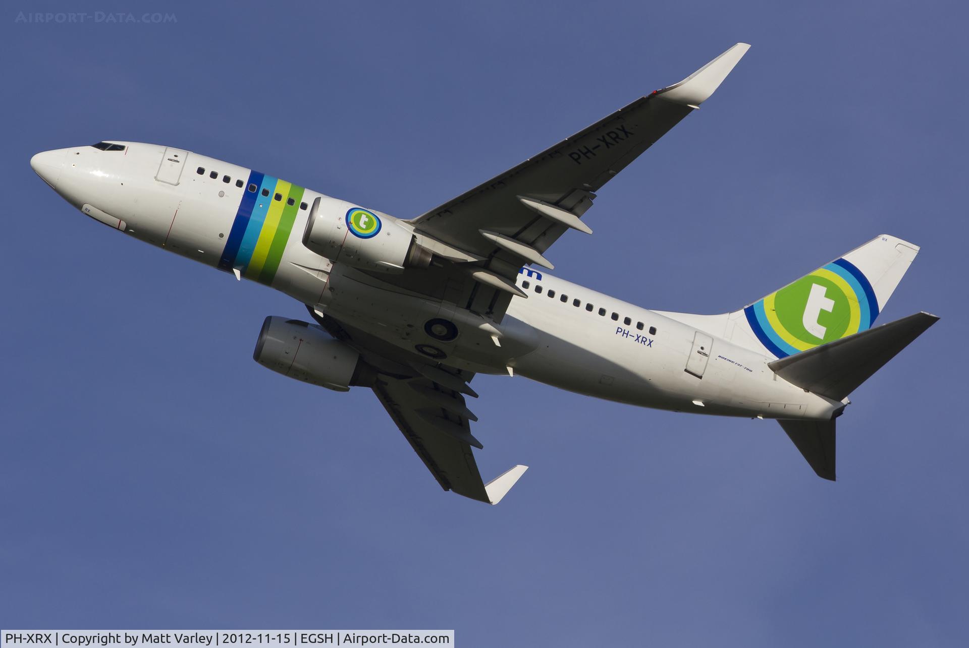 PH-XRX, 2003 Boeing 737-7K2 C/N 33464, Climbing out of EGSH.