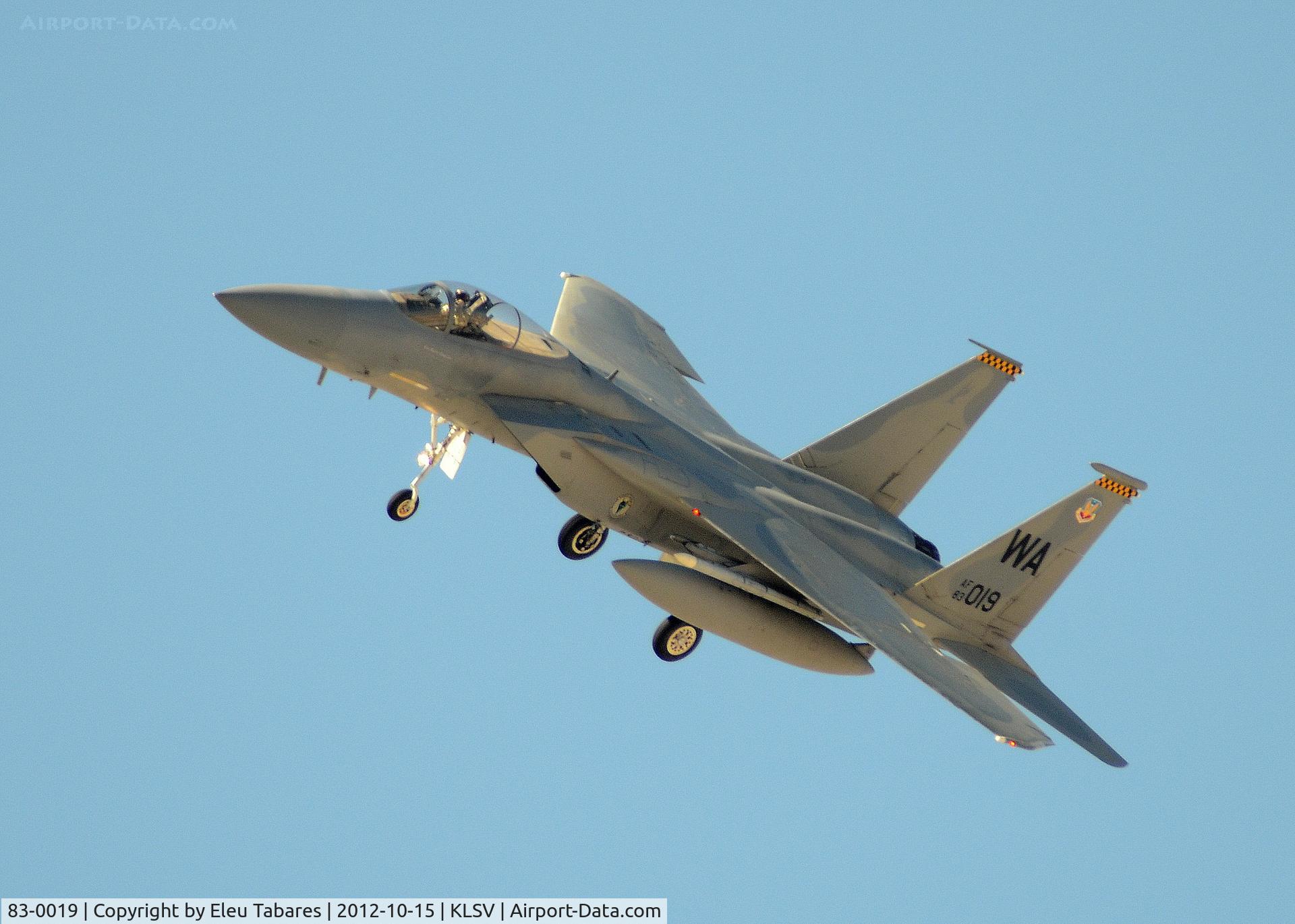 83-0019, 1983 McDonnell Douglas F-15C Eagle C/N 0866/C279, Taken over Nellis Air Force Base, Nevada.