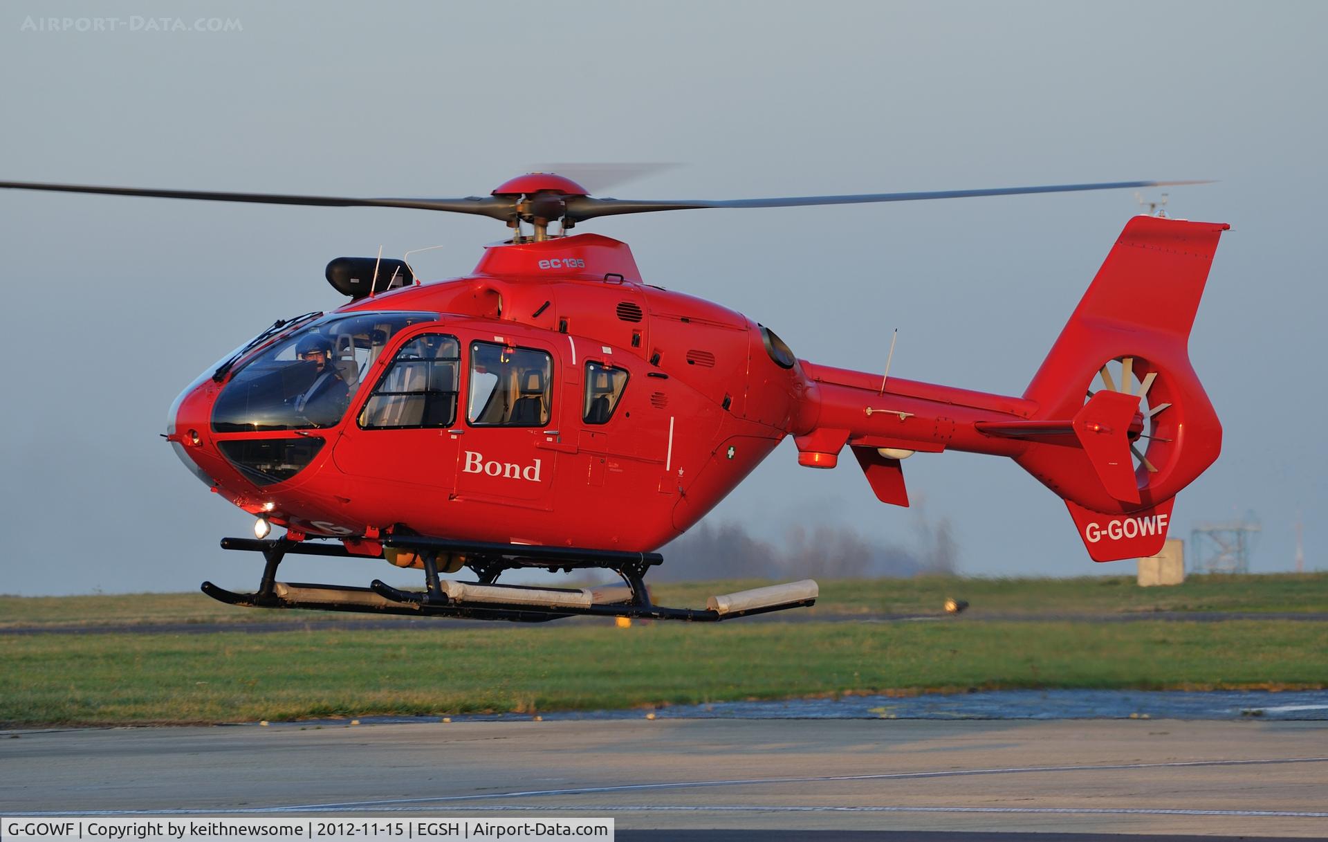 G-GOWF, 2009 Eurocopter EC-135T-2+ C/N 0785, Bond Helicopters wind farm support vehicle.