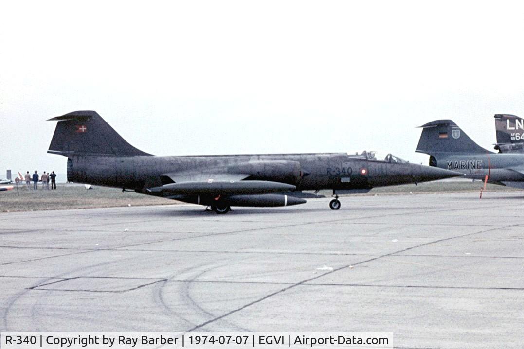R-340, 1962 Lockheed F-104G Starfighter C/N 683D-6039, Lockheed F-104G Starfighter [683D-6039] RAF Greenham Common~G 07/07/1974. Image taken from a slide.
