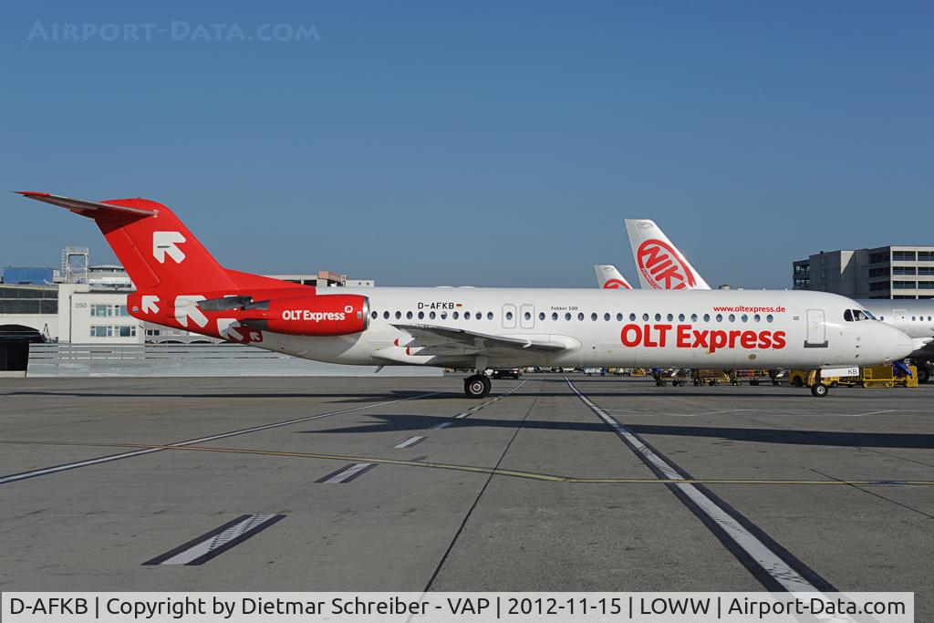 D-AFKB, 1994 Fokker 100 (F-28-0100) C/N 11527, OLT Express Fokker 100