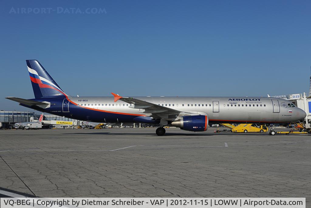 VQ-BEG, 2009 Airbus A321-211 C/N 4116, Aeroflot Airbus A321