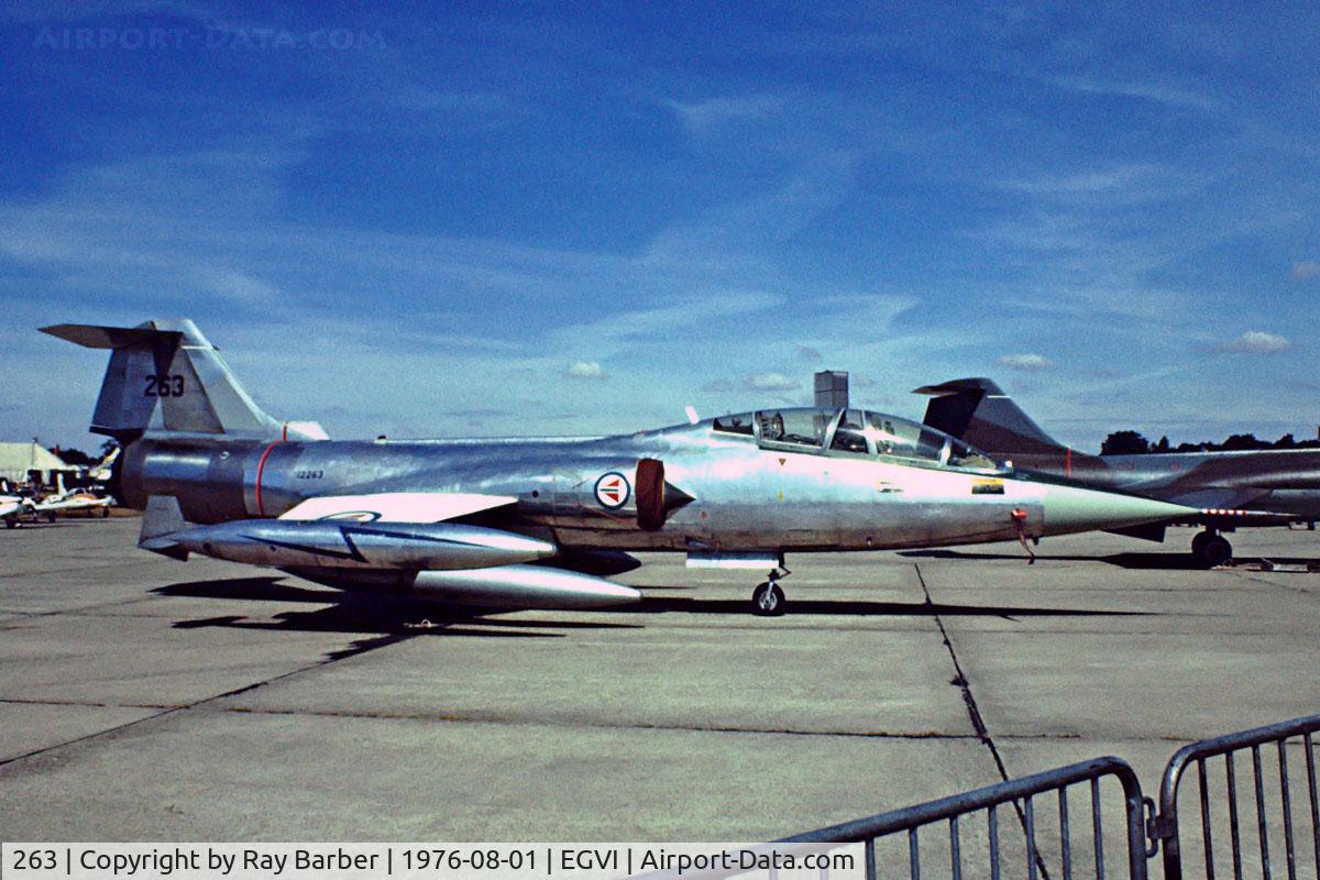 263, 1962 Lockheed TF-104G Starfighter C/N 583C-5508, 263   Lockheed TF-104G Starfighter [583C-5508] RAF Greenham Common~G 01/08/1976. Image taken from a slide.