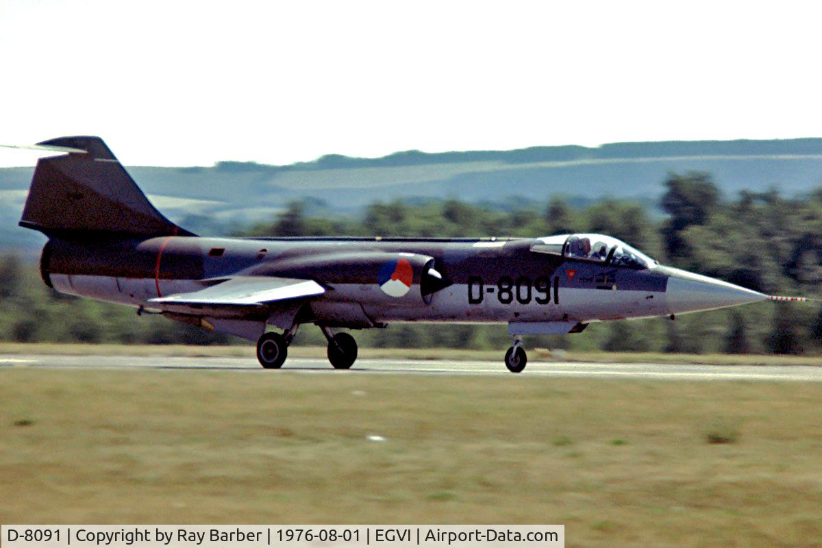 D-8091, 1963 Lockheed F-104G Starfighter C/N 683-8091, Lockheed F-104G Starfighter [683-8091] RAF Greenham Common~G 01/08/1976. Image taken from a slide.