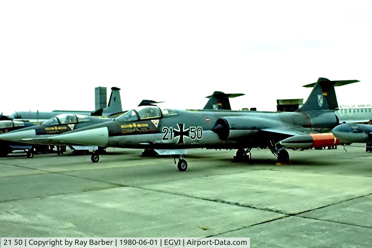 21 50, Lockheed F-104G Starfighter C/N 683-7019, Lockheed F-104G Starfighter [683-7019] RAF Greenham Common~G 01/06/1980. Image taken from a slide.
