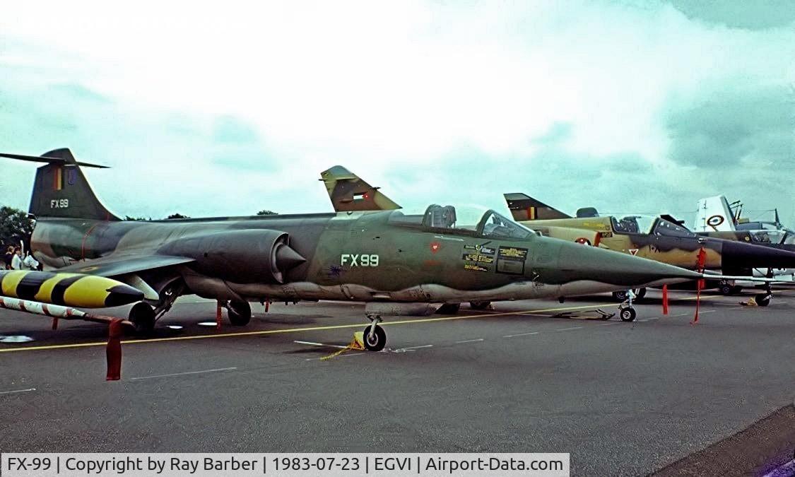 FX-99, 1965 Lockheed F-104G Starfighter C/N 683D-9172, Lockheed F-104G Starfighter [683-9172] RAF Greenham Common~G 23/07/1983.