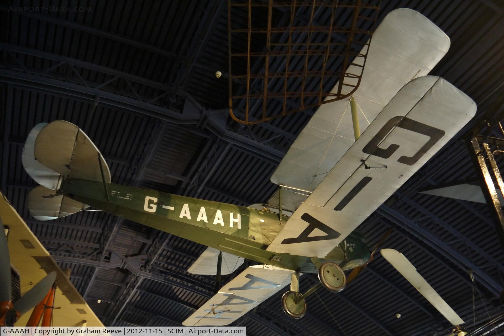 G-AAAH, 1928 De Havilland DH.60G Gipsy Moth C/N 804, Displayed at the Science Museum.